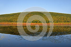 Sunset on Labrador Pond during early Fall Season