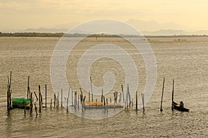 Sunset on lagoon