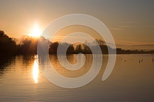 Sunset at the lake