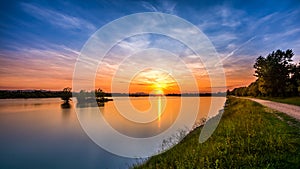 Sunset on the lake