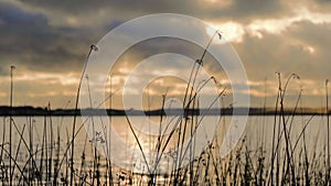 Sunset at Lake Albert in Meningie, South Australia