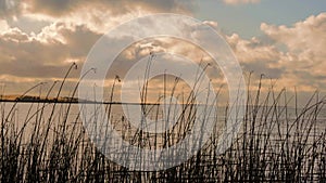 Sunset at Lake Albert in Meningie, South Australia