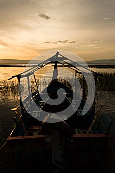 Sunset in Lake Awassa, Ethiopia.
