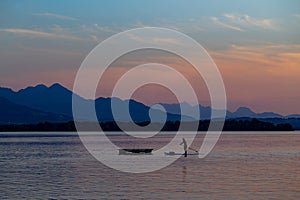 Sunset at Lake Chiemsee in Bavaria