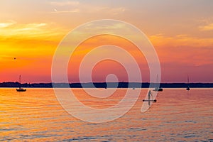 Sunset at Lake Chiemsee in Bavaria