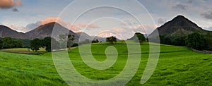 Sunset in the Lake District panorama