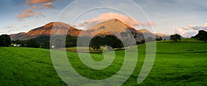 Sunset in the Lake District panorama