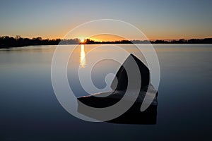 Sunset at lake Einfelder See