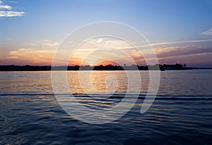 Sunset from lake El Peten