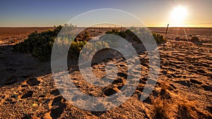 Sunset at Lake Eyre in the Tirari Desert