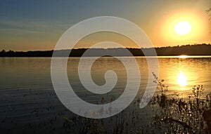 Sunset at Lake Frierson photo
