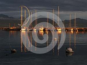 Atardecer sobre el Ginebra en 