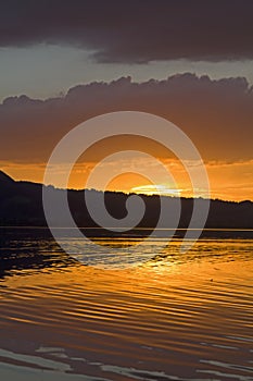 Sunset at the Lake Kochel