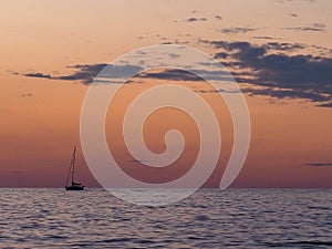 Sunset on Lake Michigan, Holland State Park beach