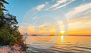 Sunset on Lake Michigan at Peninsula State Park