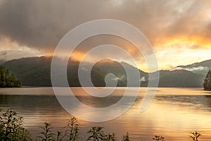 Sunset at Lake Nantahala North Carolina