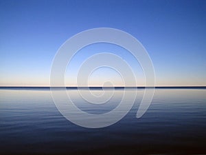 Sunset on Lake Peipsi in summer.