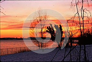 Sunset on Lake Pusiano photo
