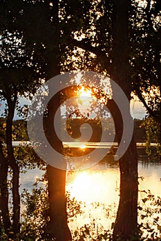 Sunset on the lake photo