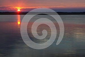 Sunset Lake at sunset in Wildwood Crest New Jersey