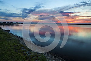 Sunset Lake at sunset in Wildwood Crest New Jersey