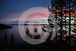 Sunset on Lake Tahoe