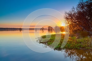 Sunset at Lake Talquin State Park near Tallahassee, FL
