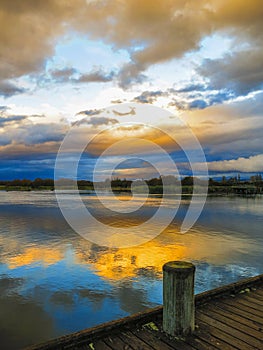 Sunset in Lake Taupo, New Zealand