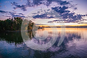 Sunset at lake wylie photo