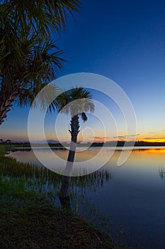 Sunset at Lake Zobel, George LeStrange Preserve, Fort Pierce, Florida