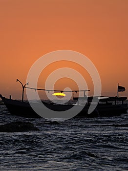Sunset at lampu satu beach, merauke