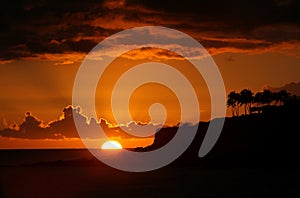 Sunset in Lanai Hawaii