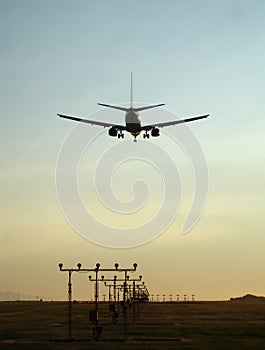 Sunset Landing 737