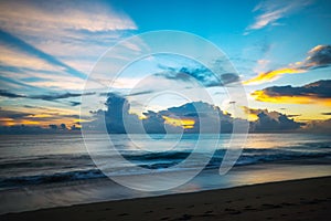 sunset landscape on the beach, Thailand