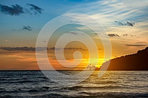 Sunset at Lazy Beach on the Koh Rong Samloem