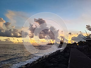 Sunset From Lebih Beach in Gianyar