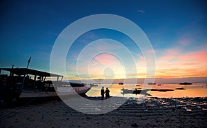 Sunset of Lembongan island (Bali island)