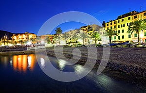 Sunset light in Santa Margherita Ligure, Italian Rivier