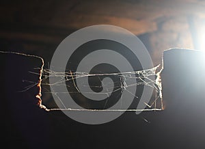 sunset light through the window