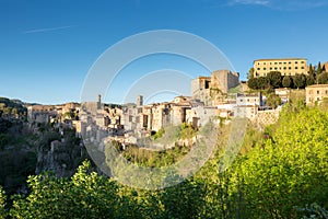 Sunset lightin Sorano, Tuscany