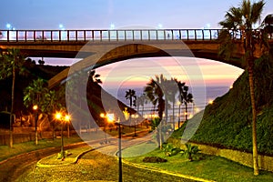 Sunset in Lima, Peru
