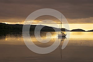 Sunset in Loch Shieldaig photo