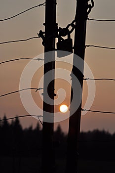 Sunset at the locked gate