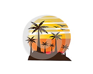 Sunset logo template