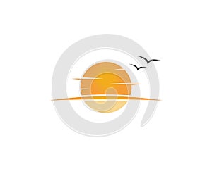 sunset logo template