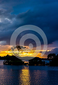 Sunset at Lough Leane in Killarney National Park in Ireland