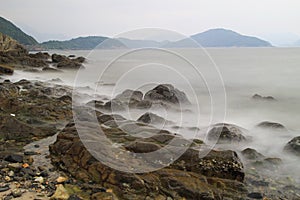 Sunset in Lung Kwu Tan, Hong Kong.