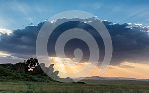 Sunset at Maasai Kopjes in the Serengeti, Tanzania