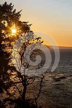 Sunset from Mabana Beach on Camano Island Washington photo