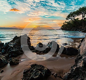 Sunset at Makena Landing Park